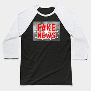 Fake News Design Baseball T-Shirt